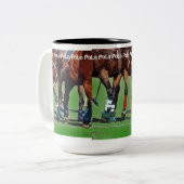 Polo-Huf-u. Holzhammer-Tasse Zweifarbige Tasse (Vorderseite Links)