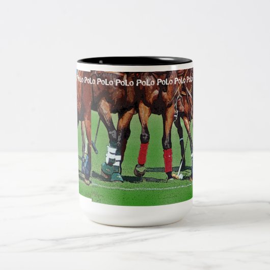 Polo-Huf-u. Holzhammer-Tasse Zweifarbige Tasse (Mittel)