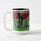 Polo-Huf-u. Holzhammer-Tasse Zweifarbige Tasse (Links)