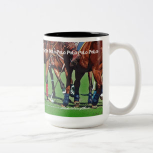 Polo-Huf-u. Holzhammer-Tasse Zweifarbige Tasse