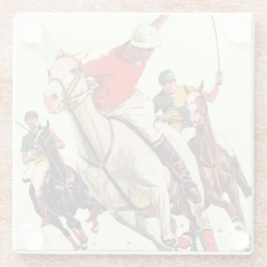 Polo Match Glasuntersetzer (Rückseite)