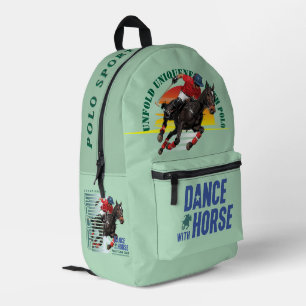 Polo-Meisterschaft Reitsport Tänzer mit Pferd Bedruckter Rucksack