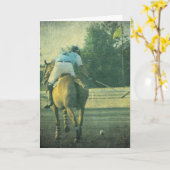 Polo-Pferd Karte (Gelbe Blume)