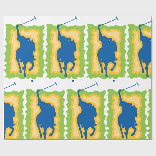 Polo Player Geschenkpapier (Flach)