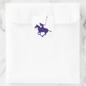 Polo Player Quadratischer Aufkleber (Tasche)