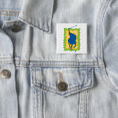 Polo Player Silhouette Modern Horseback Sports Button (Beispiel)