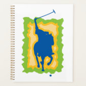 Polo Player Silhouette Modern Horseback Sports Planer (Vorderseite)