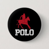 Polo Players Reiten Reiten Reitsport Button (Vorderseite)