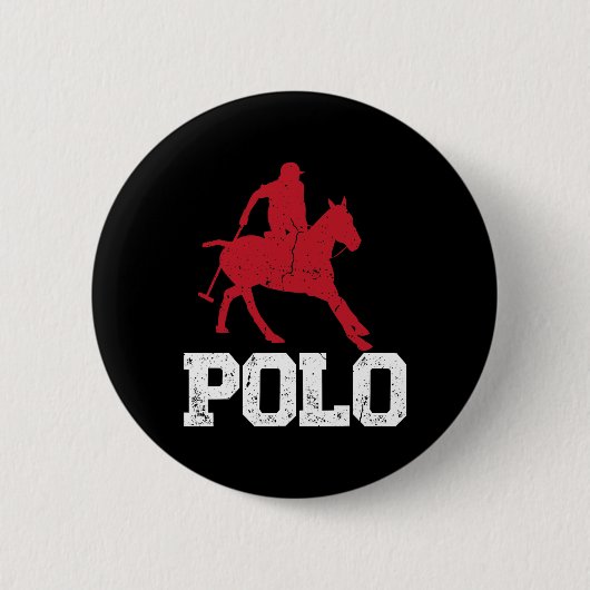 Polo Players Reiten Reiten Reitsport Button (Vorderseite)