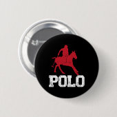 Polo Players Reiten Reiten Reitsport Button (Vorne & Hinten)