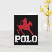 Polo Players Reiten Reiten Reitsport Karte (Gelbe Blume)