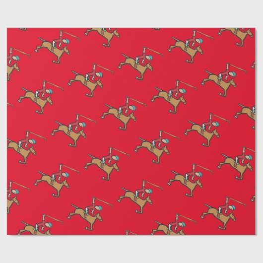 Polo Playing Reiter Geschenkpapier (Flach)