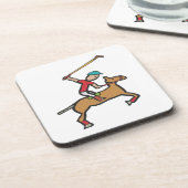 Polo Playing Reiter Getränkeuntersetzer (Linke Seite)