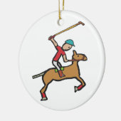 Polo Playing Reiter Keramik Ornament (Links)