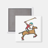Polo Playing Reiter Magnet (Vorderseite/Rückseite)