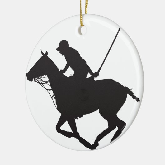 Polo-Pony-Silhouette Keramik Ornament (Links)
