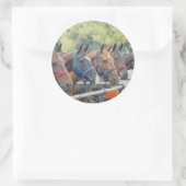 Polo Pony String Runder Aufkleber (Tasche)