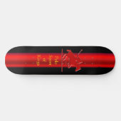 Polo Pony und Rider in roter Chrom-Optik Skateboard (Horizontal)
