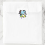 Polo Quadratischer Aufkleber (Tasche)