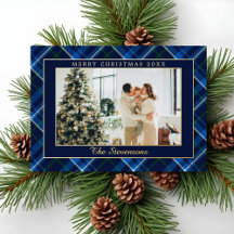 Polo Reitnavi Blau Kariert Foto Weihnachten