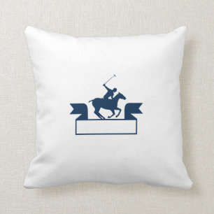 Polo-Spieler-Reitpferdeband Retro Kissen
