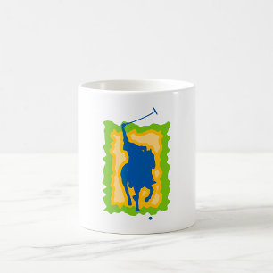 Polo-Spieler-Silhouette Moderne Reitsportarten Kaffeetasse