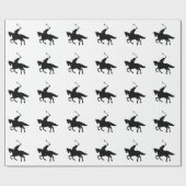 Polo-Spieler und Pferd Geschenkpapier (Flach)