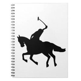 Polo-Spieler und Pferd Notizblock