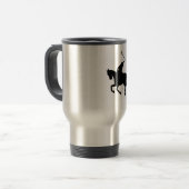 Polo-Spieler und Pferd Reisebecher (Vorderseite Links)