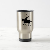 Polo-Spieler und Pferd Reisebecher (Mittel)