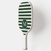 Polo-Streifen-Monogramm aus der Mitte des Jahrhund Pickleball Schläger (Links)