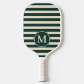 Polo-Streifen-Monogramm aus der Mitte des Jahrhund Pickleball Schläger (Vorderseite)
