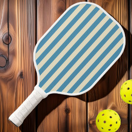 Polo-Striping Aqua Splash Mitte des Jahrhunderts Pickleball Schläger
