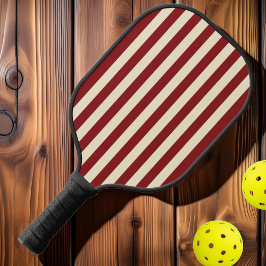 Polo-Striping Deep Cranberry aus dem Mittelalter Pickleball Schläger