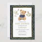 Polo Teddy Bear Baby Shower Invitation Einladung (Vorderseite)