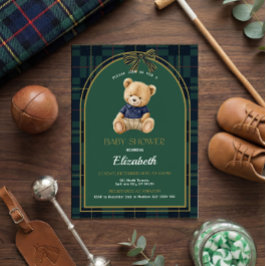 Polo Teddy Bear Baby Shower Invitation Einladung