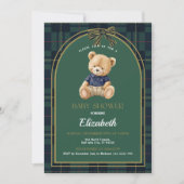 Polo Teddy Bear Baby Shower Invitation Einladung (Vorderseite)