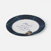 Polo Teddy Bear Baby Shower Pappteller (Schrägansicht)