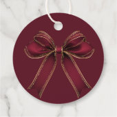 Polo Teddy Bear Christmas Bow Kariert Danke Geschenkanhänger (Rückseite)