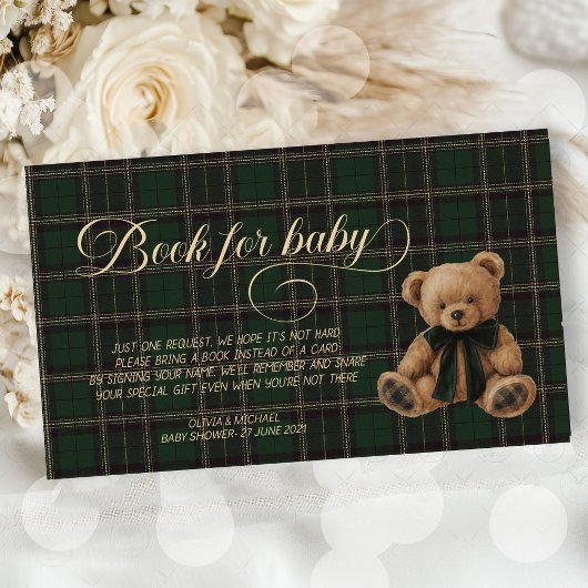Polo Teddy Bear Classic Baby Shower book for baby Begleitkarte