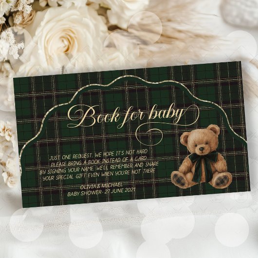 Polo Teddy Bear Classic Baby Shower book for baby Begleitkarte