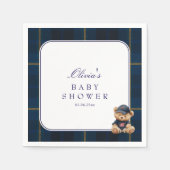 Polo-Teddybär-Baby-Party Serviette (Vorderseite)
