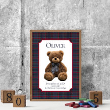 Polo-Teddybär-Tartan-Karo-Babyname-Geburtsstatisti