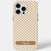 Polodots von Beige und Tortilla Brown Case-Mate iPhone Hülle (Rückseite)