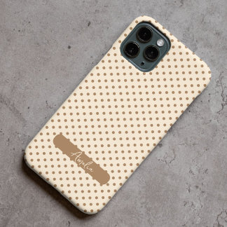 Polodots von Beige und Tortilla Brown Case-Mate iPhone Hülle