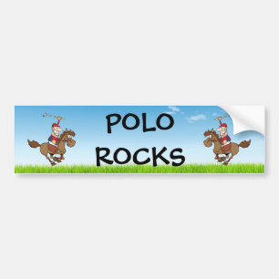 Polofelsen / Reiter und Pferd Autoaufkleber