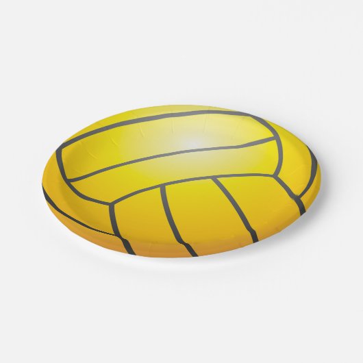 Polokugelplatte Pappteller (Schrägansicht)