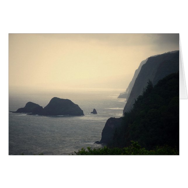 Pololu Valley Lookout, Hawaii, Karte (Vorderseite (Horizontal))