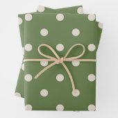 Polopunkt Grün und Weiß Geschenkpapier Set (Beispiel)