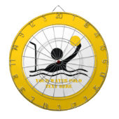 Polospieler mit schwarzer Silhouette Dartscheibe (vorne)